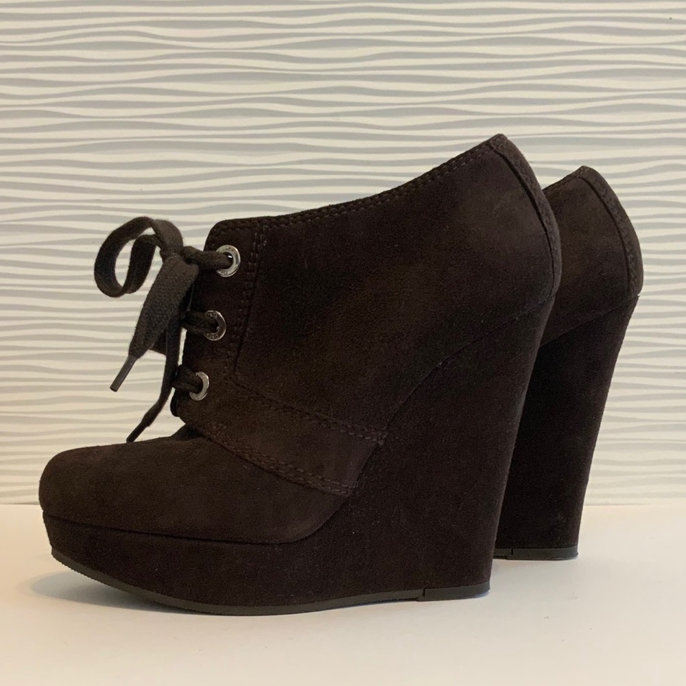 Dolce & Gabbana Suede Wedge Booties